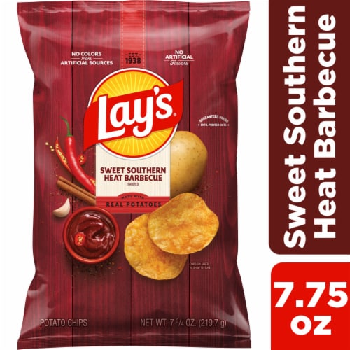 Lay's® Sweet Southern Heat Barbecue Potato Chips, 7.75 oz Lay's® Sweet Southern Heat Barbecue Potato Chips, 7.75 oz