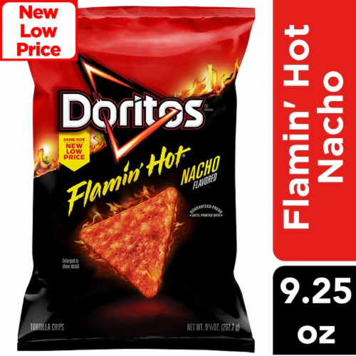 Doritos® Flamin' Hot® Nacho Flavored Tortilla Chips, 9.25 oz Doritos® Flamin' Hot® Nacho Flavored Tortilla Chips, 9.25 oz