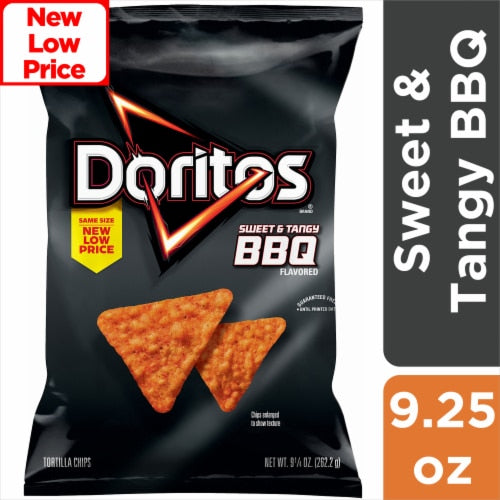 Doritos Sweet and Tangy BBQ Flavored Tortilla Chips, 9.25 Oz Doritos Sweet and Tangy BBQ Flavored Tortilla Chips, 9.25 Oz