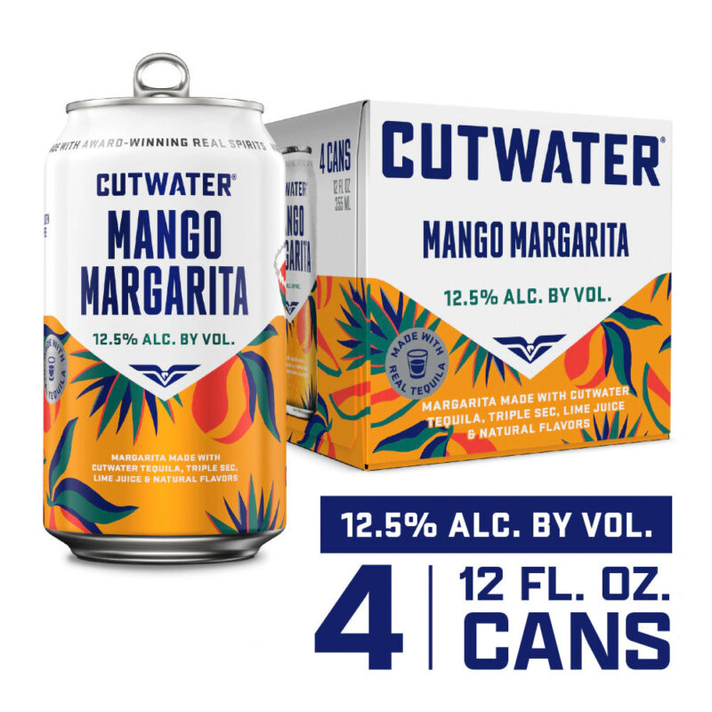 Cutwater Tequila Mango Margarita 4-Pack (12oz Cans) Cutwater Tequila Mango Margarita 4-Pack (12oz Cans)