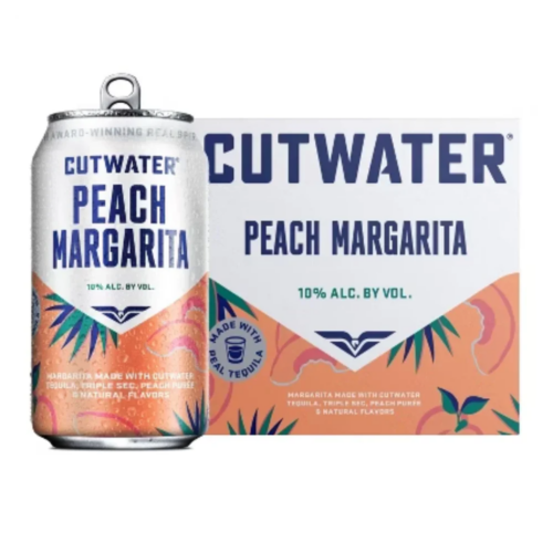 Cutwater Tequila Peach Margarita 4-Pack (12oz Cans) Cutwater Tequila Peach Margarita 4-Pack (12oz Cans)