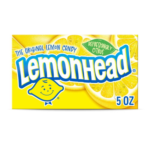 3653 Lemonhead Original Lemon Candy Box 5 oz. - 12/Case