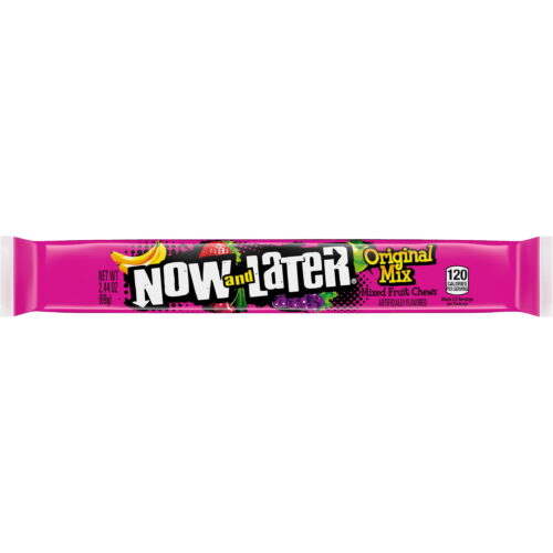 3654 Now & Later Original Mix Bar Gummy Candy-2.44 oz.-24/Box-12/Case