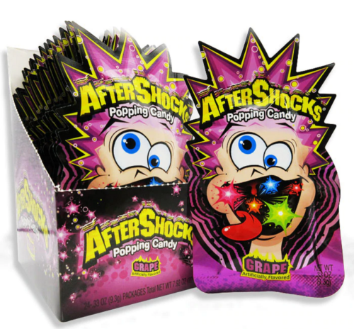 Aftershocks Popping Candy Cherry-0.33 oz.-24/Box-8/Case