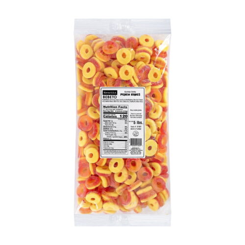 Pal Peach Rings Gummy Candy-5 Each-12/Case