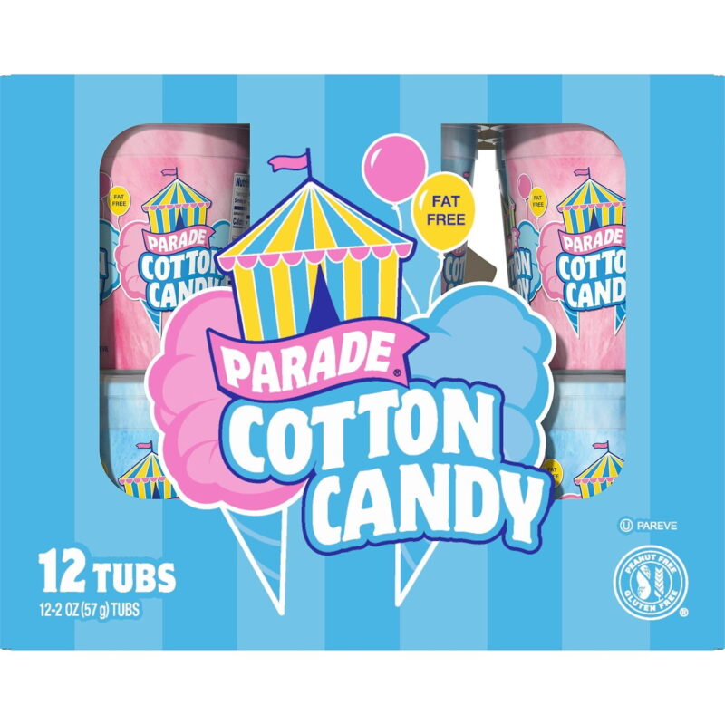 Parade Cotton Candy 2oz Pink/Blue Tub 12ct