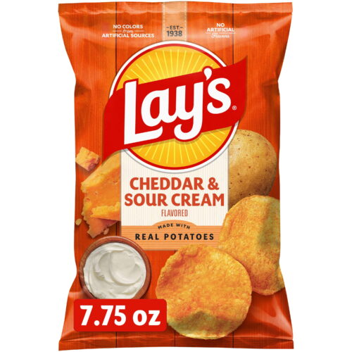 Lay's Sour Cream & Onion Potato Chips 1.5 oz. - 64/Case