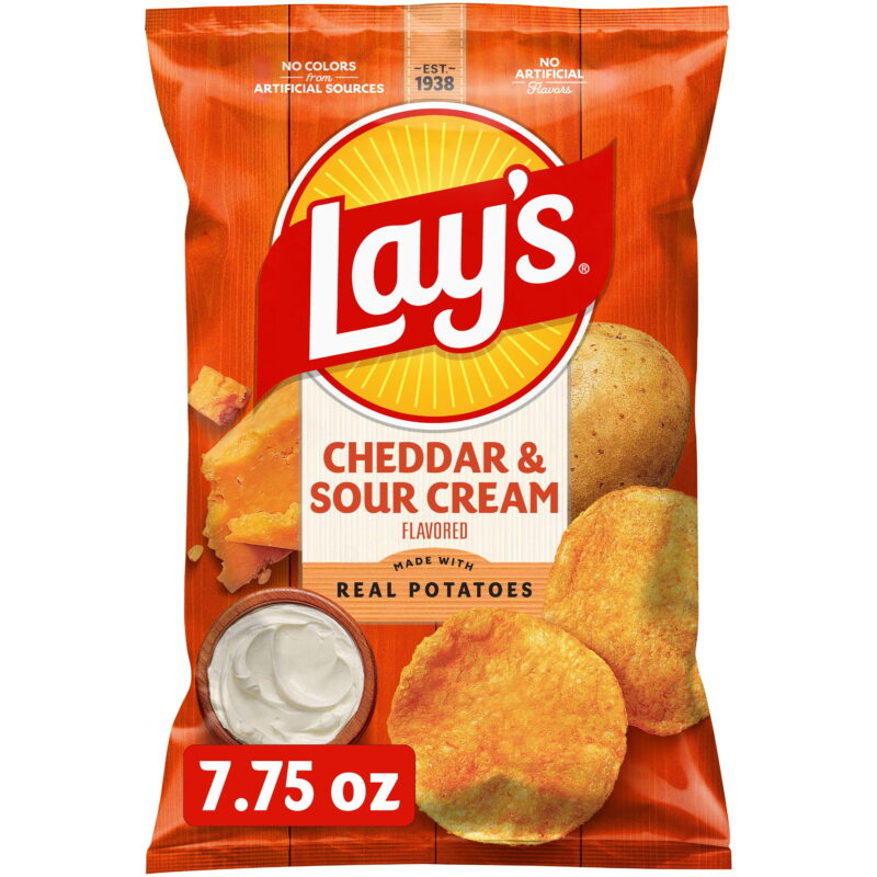 Lay's Sour Cream & Onion Potato Chips 1.5 oz. - 64/Case