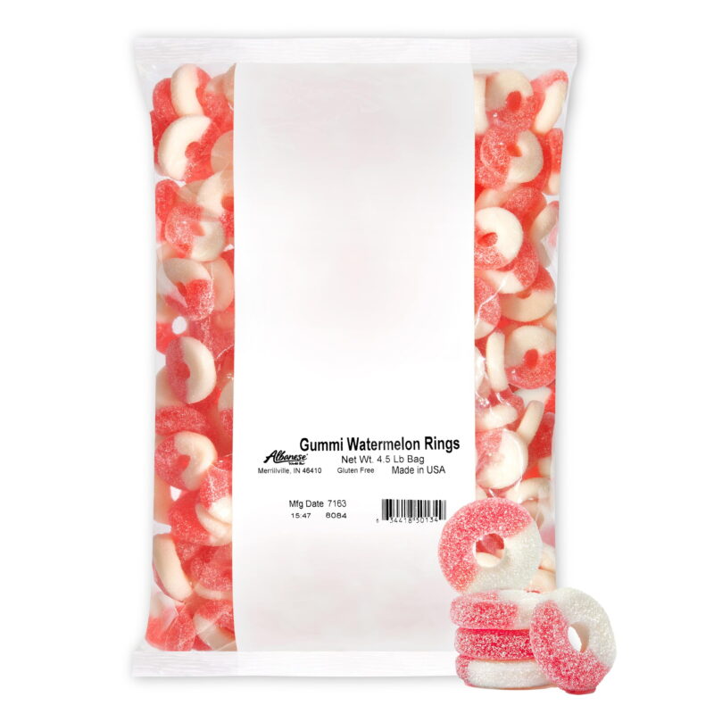 Albanese Gummi Peach Rings 4.5 lb. - 4/Case