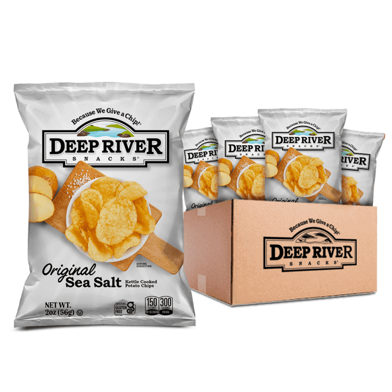 Deep River Snacks Original Sea Salt Kettle Potato Chips Bulk-16 oz.-10/Case