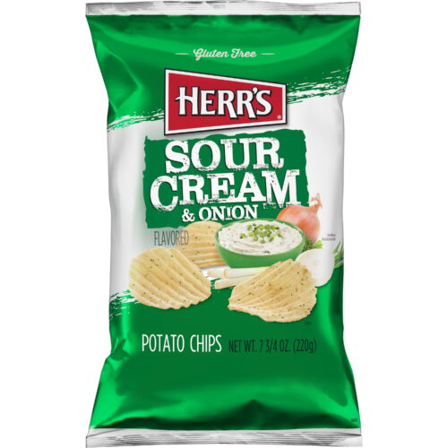 Herr's Sour Cream & Onion Potato Chips 1.5 oz. - 60/Case