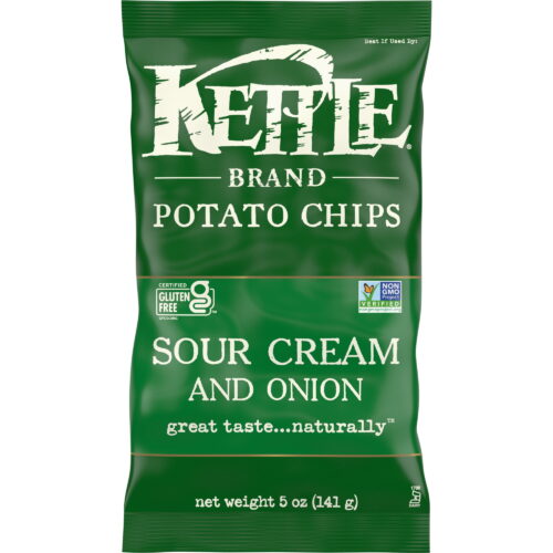 3712 Kettle Foods Potato Chip Sour Cream & Onion-5 oz.-15/Case