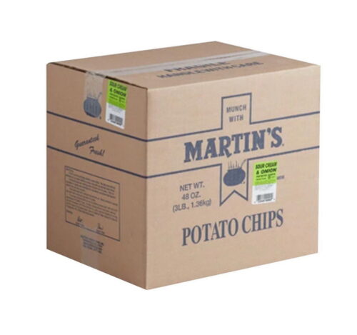 3724 Martin's Sour Cream & Onion Potato Chip Bag 1 oz. - 60/Case