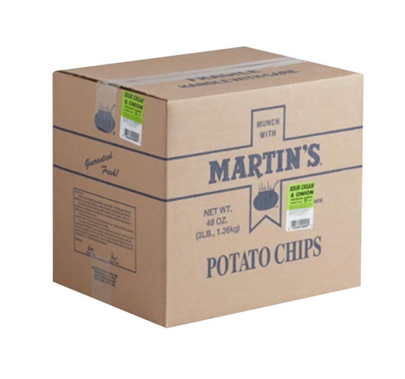3724 Martin's Sour Cream & Onion Potato Chip Bag 1 oz. - 60/Case