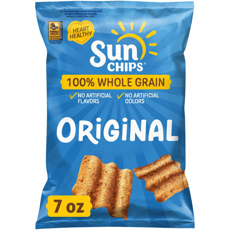 3742 Sun Chips Original Whole Grain Chips 1.5 oz. - 64/Case