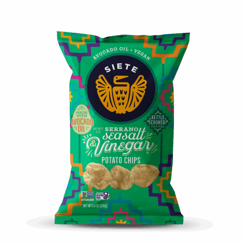 Siete Sea Salt Kettle Cooked Potato Chips-1.5 oz.-24/Case