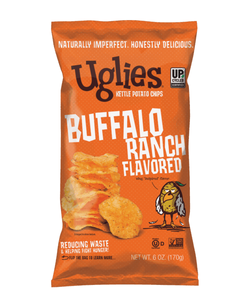 3749 Uglies Buffalo Ranch Kettle Potato Chips 2 oz. - 24/Case