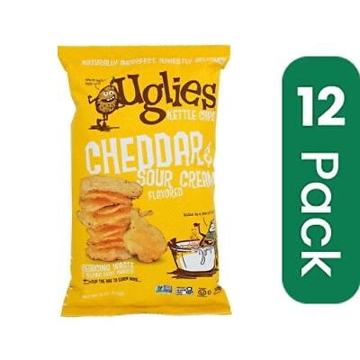3750 Uglies Cheddar and Sour Cream Kettle Potato Chips 2 oz. - 24/Case