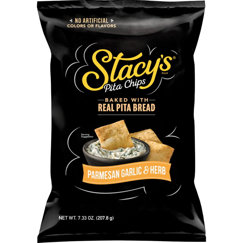 3780 Stacy's Parmesan Garlic and Herb Pita Chips 1.5 oz. - 24/Case