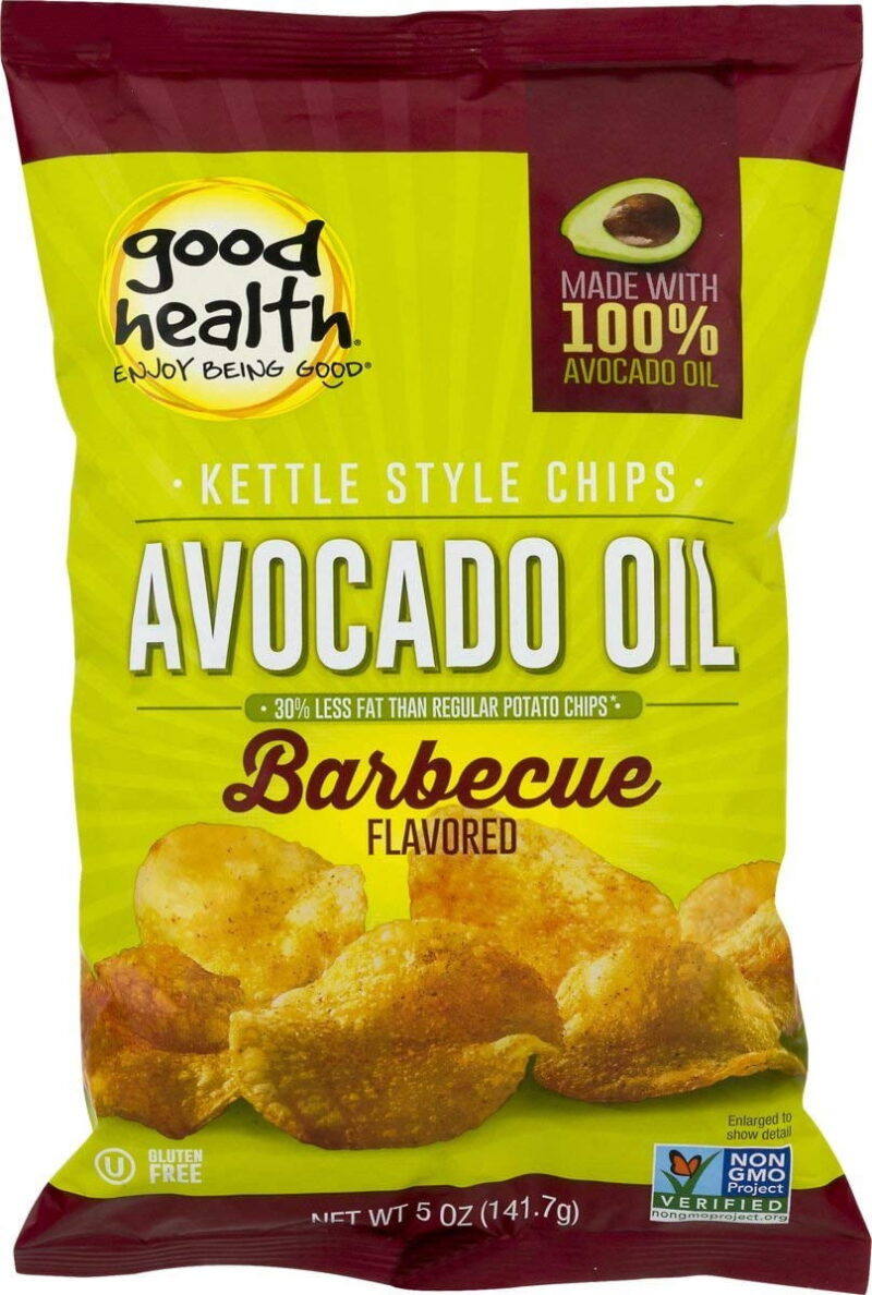 3781 Good Health Avocado Oil Barbecue Kettle Chips 1 oz. - 30/Case