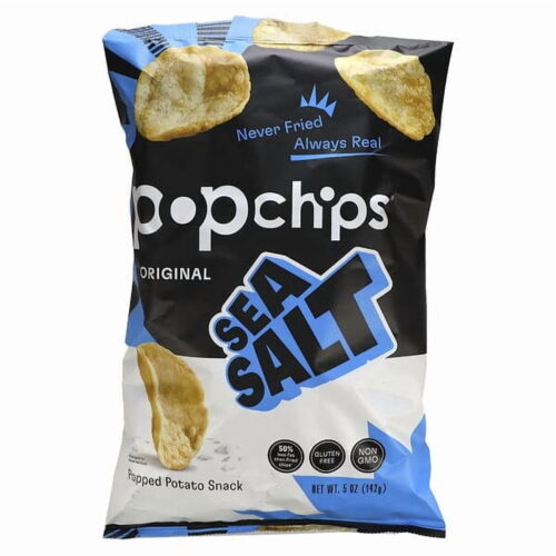 Popchips Sea Salt Popped Potato Chips-0.8 oz.-24/Case