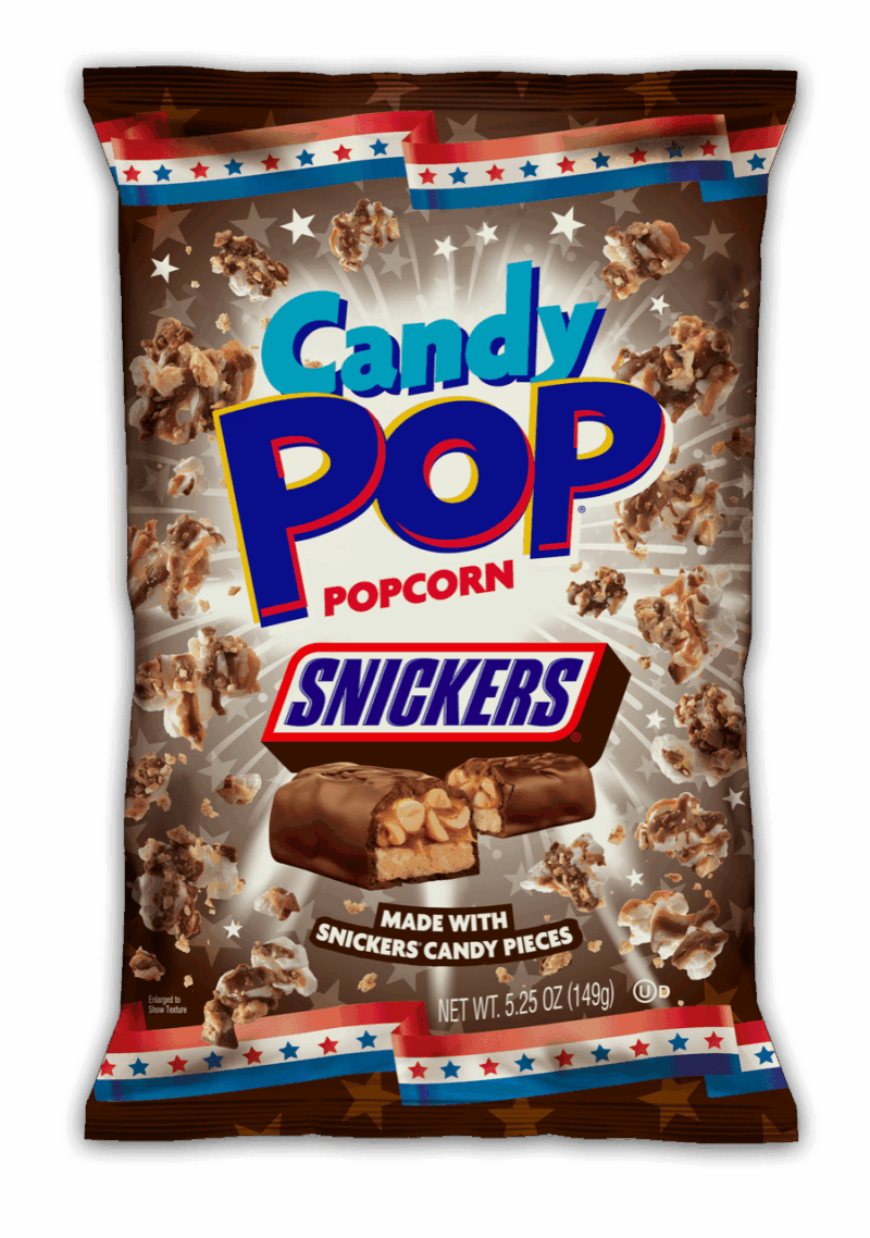 3801 Snaxsational Snickers Candy Popcorn-5.25 oz.-12/Case