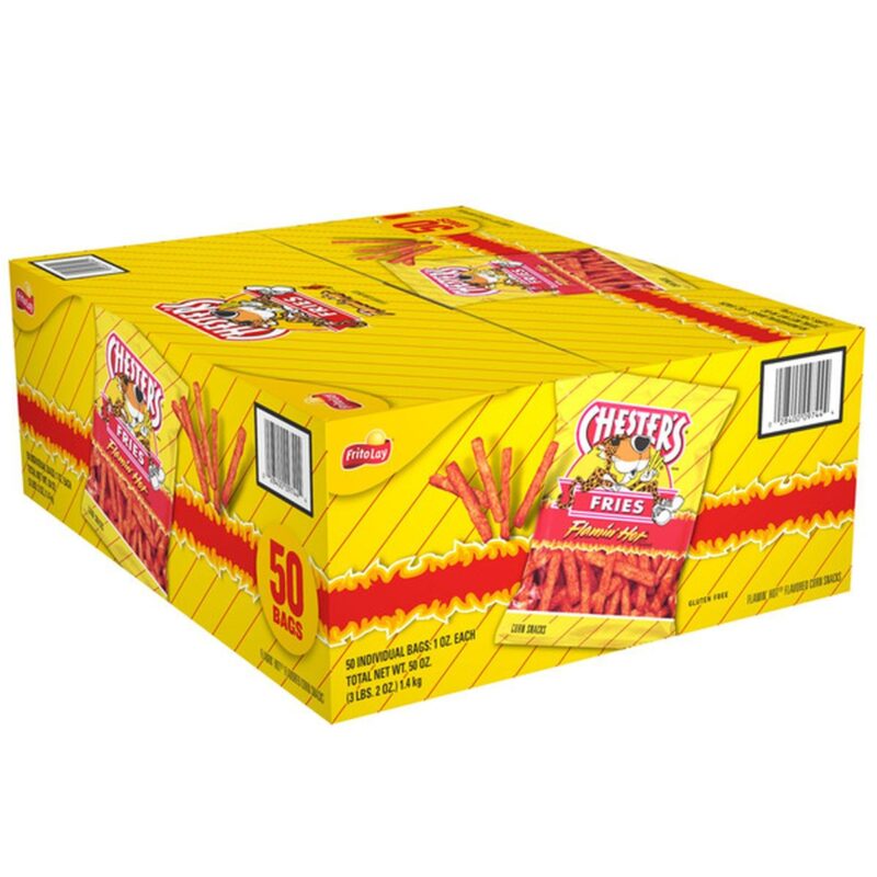 Frito-Lay Chester's Flamin' Hot Fries, 1 oz, 50 ct Frito-Lay Chester's Flamin' Hot Fries, 1 oz, 50 ct (Case)
