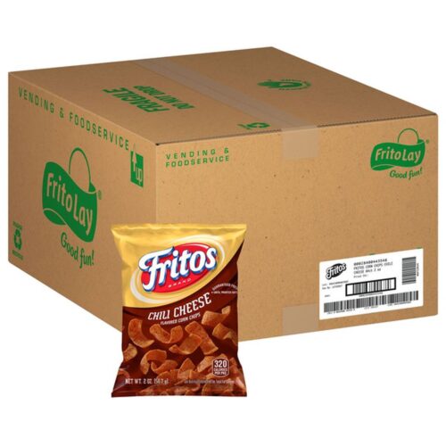 Frito-Lay Fritos Corn Chips, Chili Cheese, 2 oz, 64 ct (Case)
