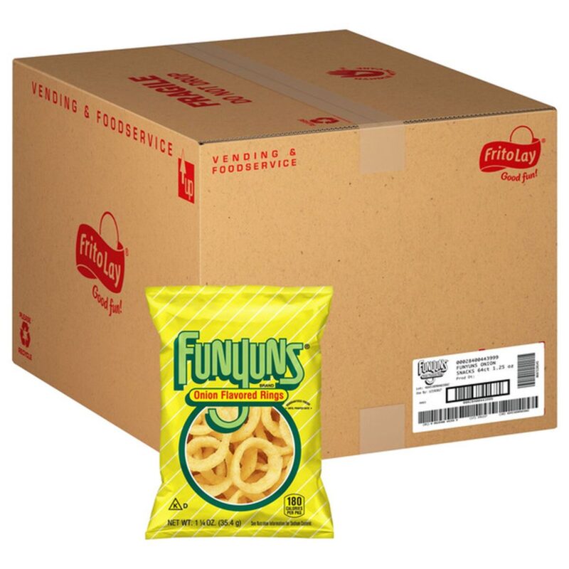 Frito-Lay Funyuns Onion Rings, 1.25 oz, 64 ct (Case)