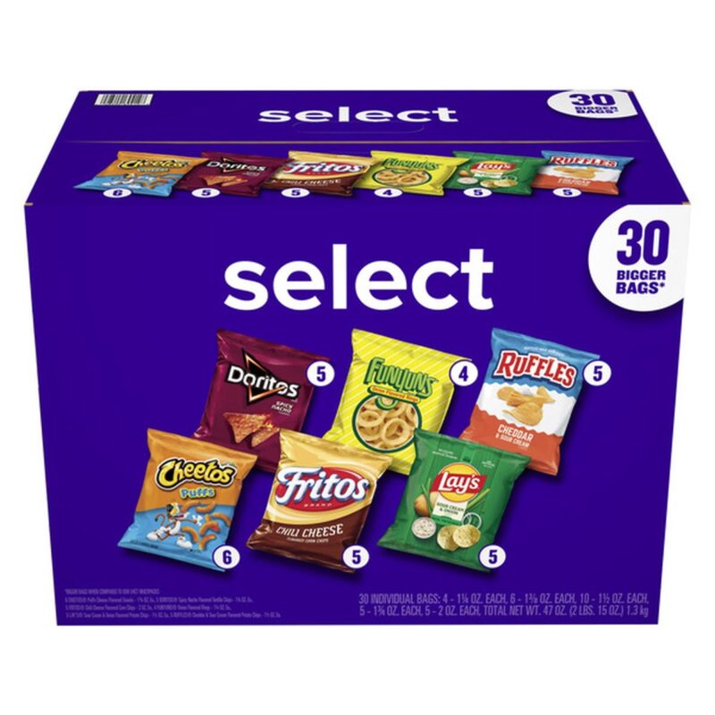 Frito-Lay Select Mix, Variety Pack, 30 ct (Case)