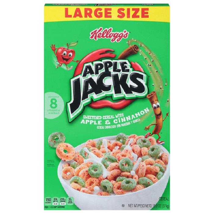 Kellogg's Apple Jacks, 374g, 10 ct (Case) Kellogg's Apple Jacks, 374g, 10 ct (Case)