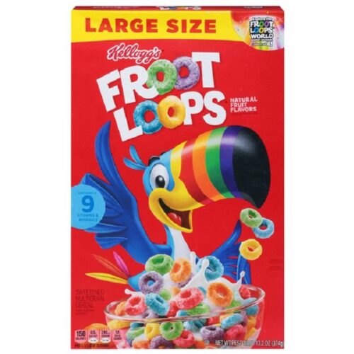 Kellogg's Froot Loops Original, 374g, 10 ct (Case) Kellogg's Froot Loops Original, 374g, 10 ct (Case)