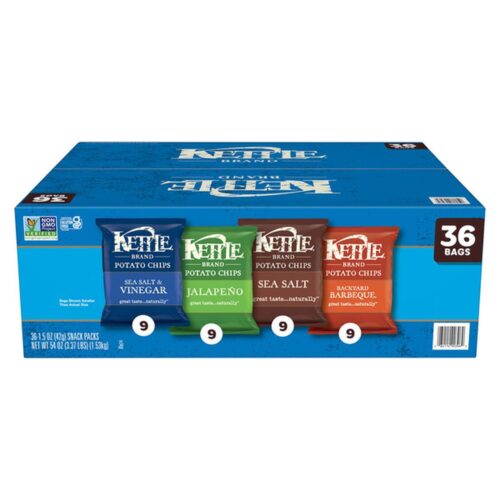 Kettle Brand Potato Chips, Variety Pack, 1.5 oz, 36 ct Kettle Brand Potato Chips, Variety Pack, 1.5 oz, 36 ct (Case)