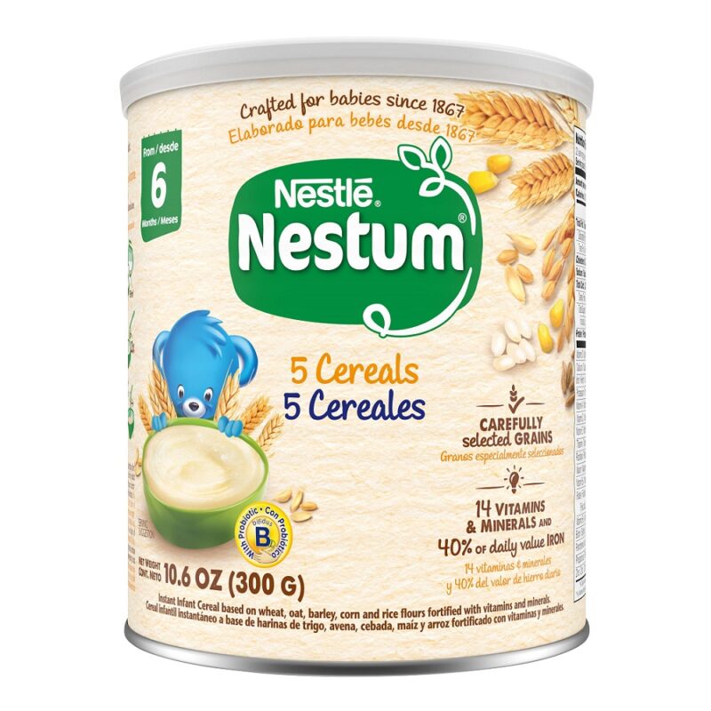 Nestle Nestum Infant Cereal, 5 Cereals, 300g, 12 ct (Case) Nestle Nestum Infant Cereal, 5 Cereals, 300g, 12 ct (Case)