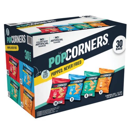 PopCorners Popped-Corn Snack, Variety Pack, 1 oz, 30 ct PopCorners Popped-Corn Snack, Variety Pack, 1 oz, 30 ct (Case)
