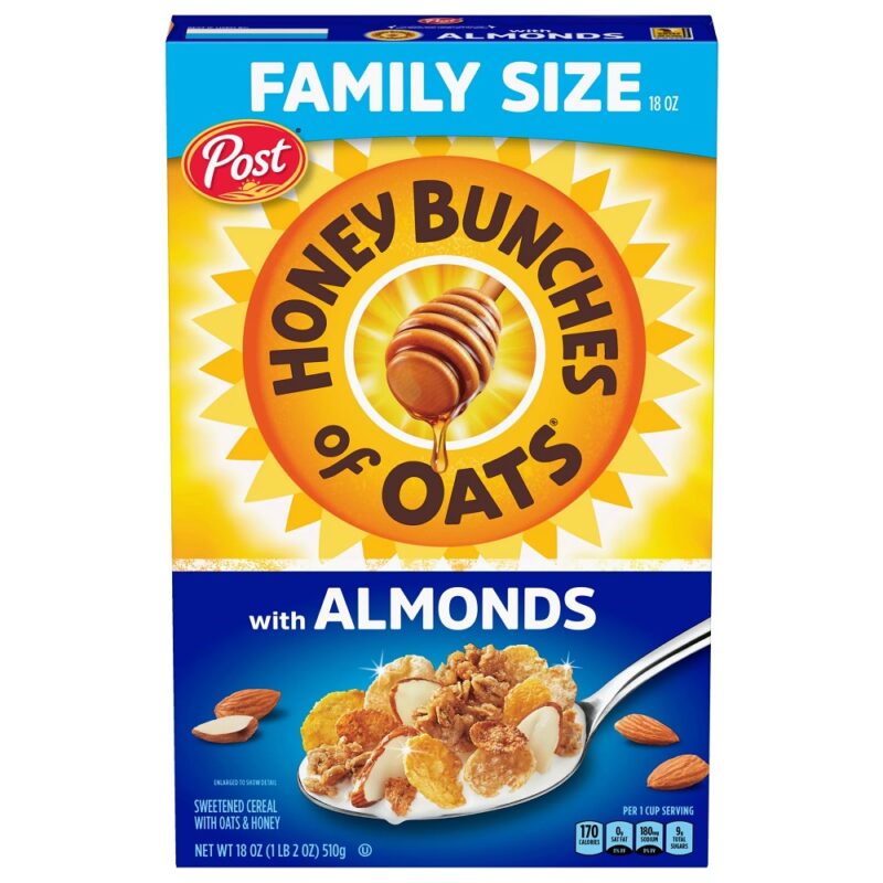 Post Honey Bunches of Oats Almond, 510g, 12 ct (Case) Post Honey Bunches of Oats Almond, 510g, 12 ct (Case)
