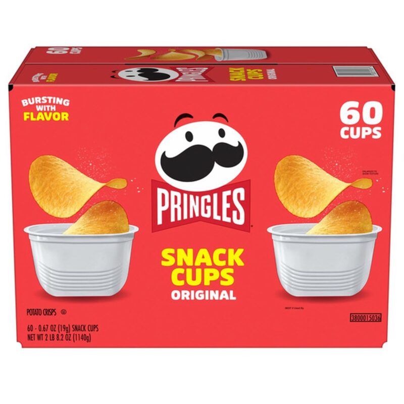 Pringles Potato Crisps Snack Stack Cups, Original, 0.67 oz, 60 ct Pringles Potato Crisps Snack Stack Cups, Original, 0.67 oz, 60 ct (Case)