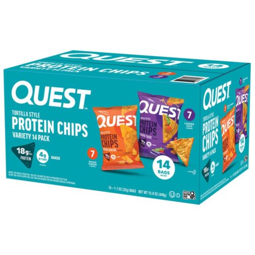 Quest Tortilla Style Protein Chips, Variety Pack, 1.1 oz, 14 ct Quest Tortilla Style Protein Chips, Variety Pack, 1.1 oz, 14 ct (Case)