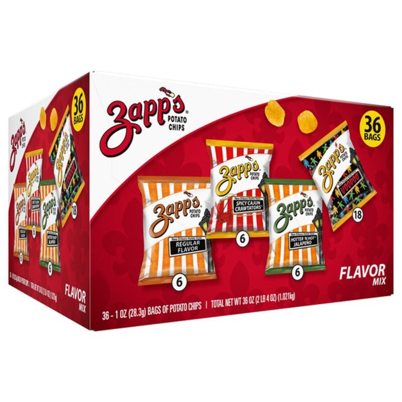 Zapp's Potato Chips, Variety Pack, 1 oz, 36 ct (Case)